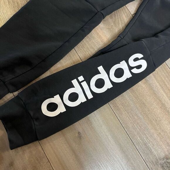 Adidas Black Athletic Joggers Sweatpants Men Small Bin I-9 - Picture 3 of 5